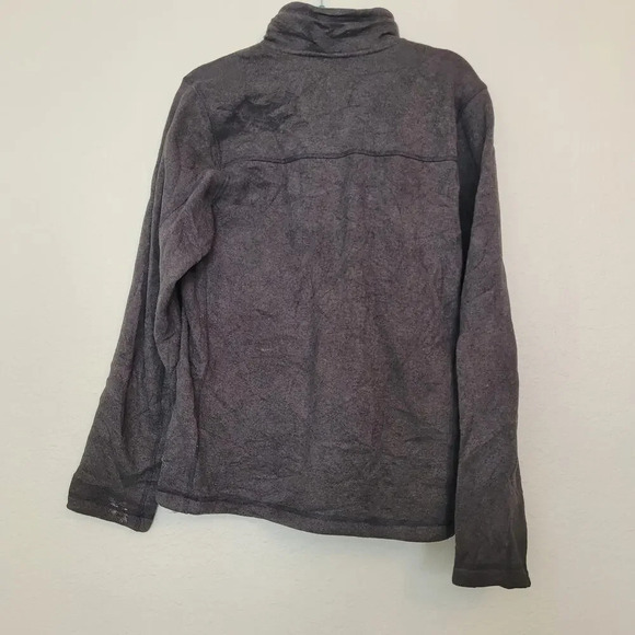 The North Face Men's Fleece Jacket Size M Gray 100% Polyester 1/2 Zip Pullover - Picture 2 of 10